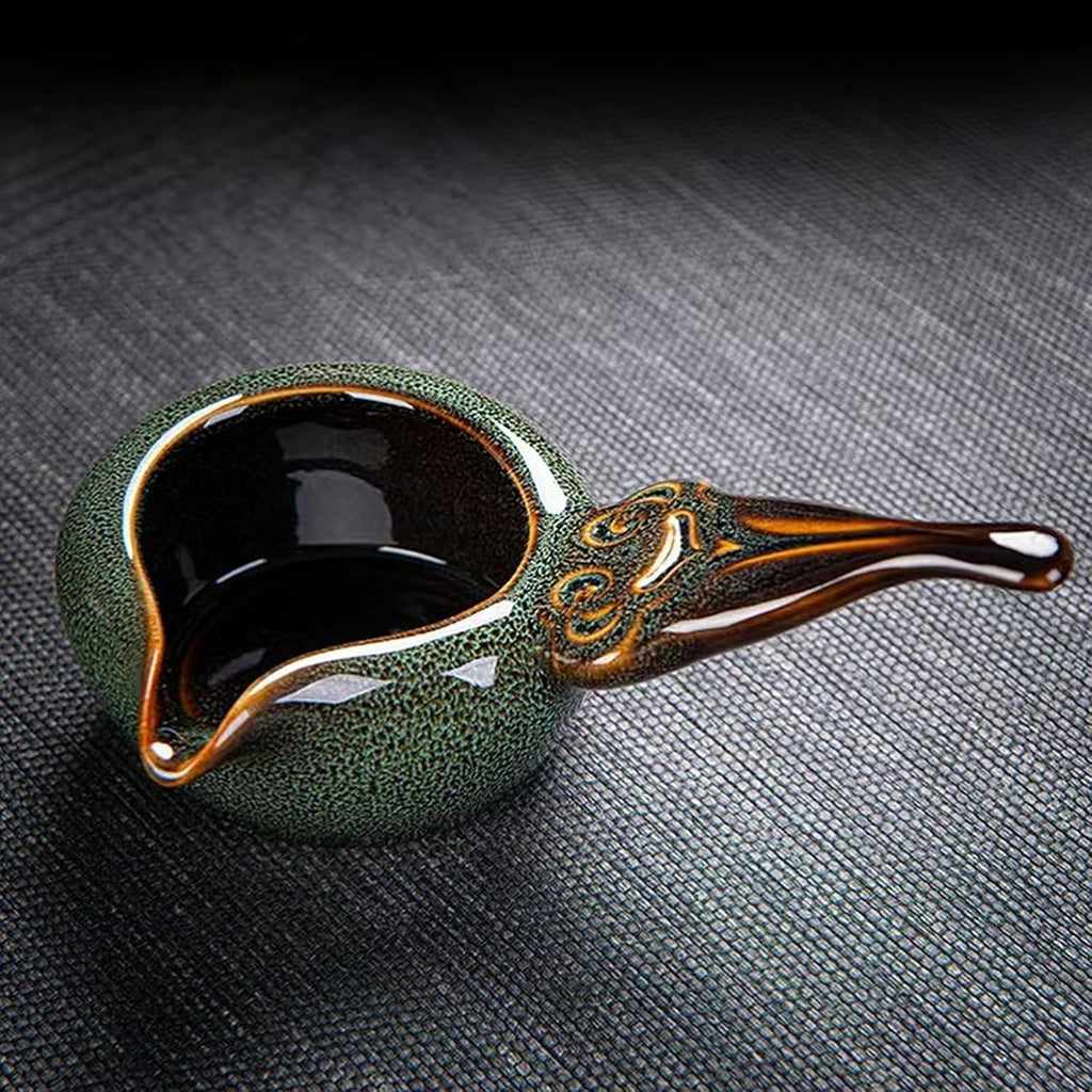 Ceramic Tea Set with Tea Filter and 6 Cups, Traditional Tea Service Set for Loose Leaf Tea