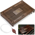 Wooden Gongfu Tea Tray with Drainage System – Traditional Tea Serving Tray for Tea Ceremony, Tea Table & Loose Leaf Tea Brewing