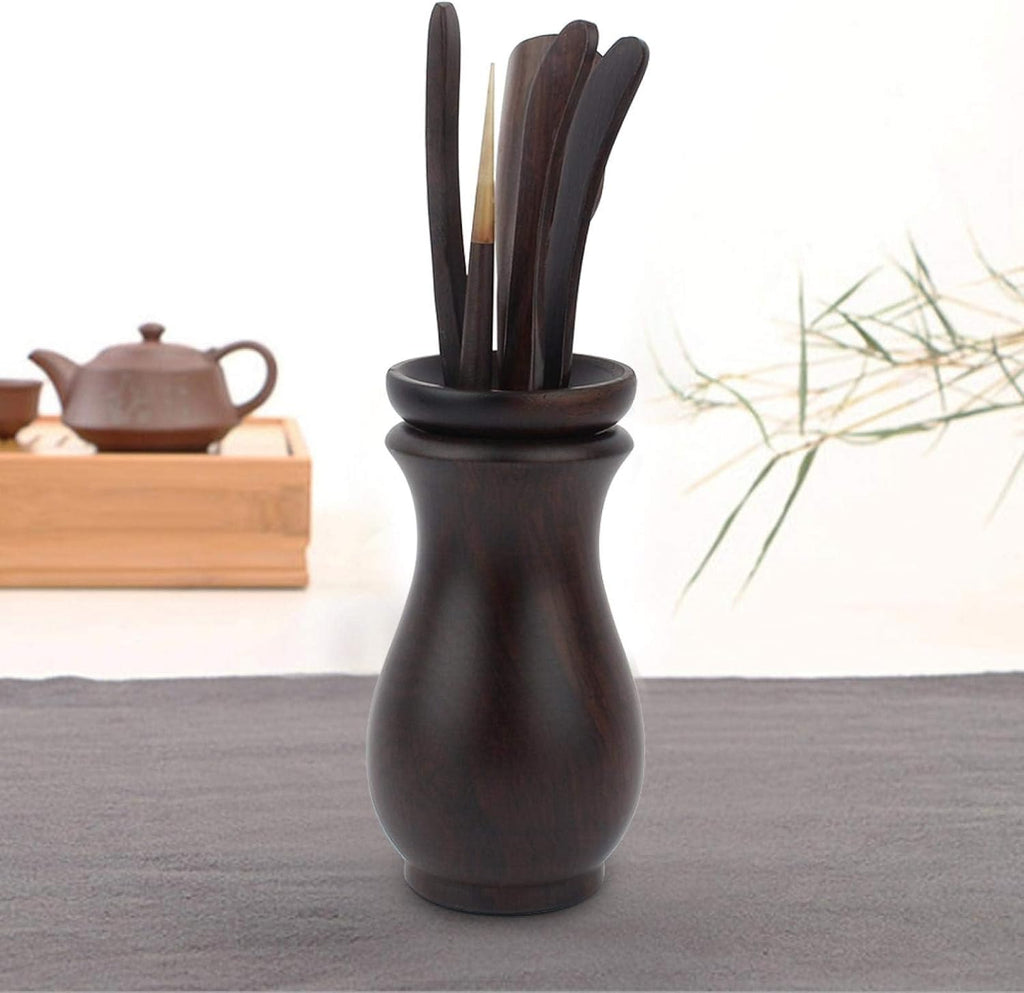 Wooden Tea Tool Set with Holder – Tea Scoop, Tea Pick & Tea Accessories Organizer for Gongfu Tea Ceremony